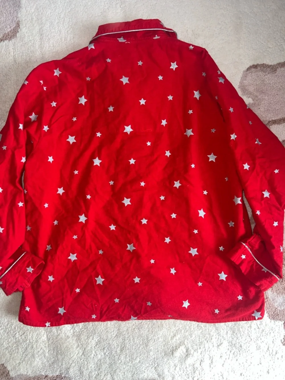 P.J. Salvage Red and Silver Star Print Pajama Set